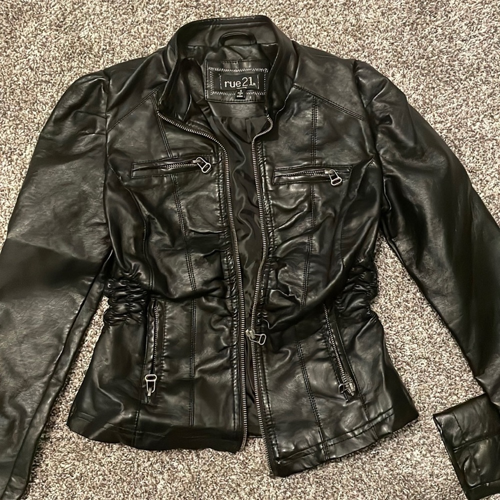 Faux leather jacket